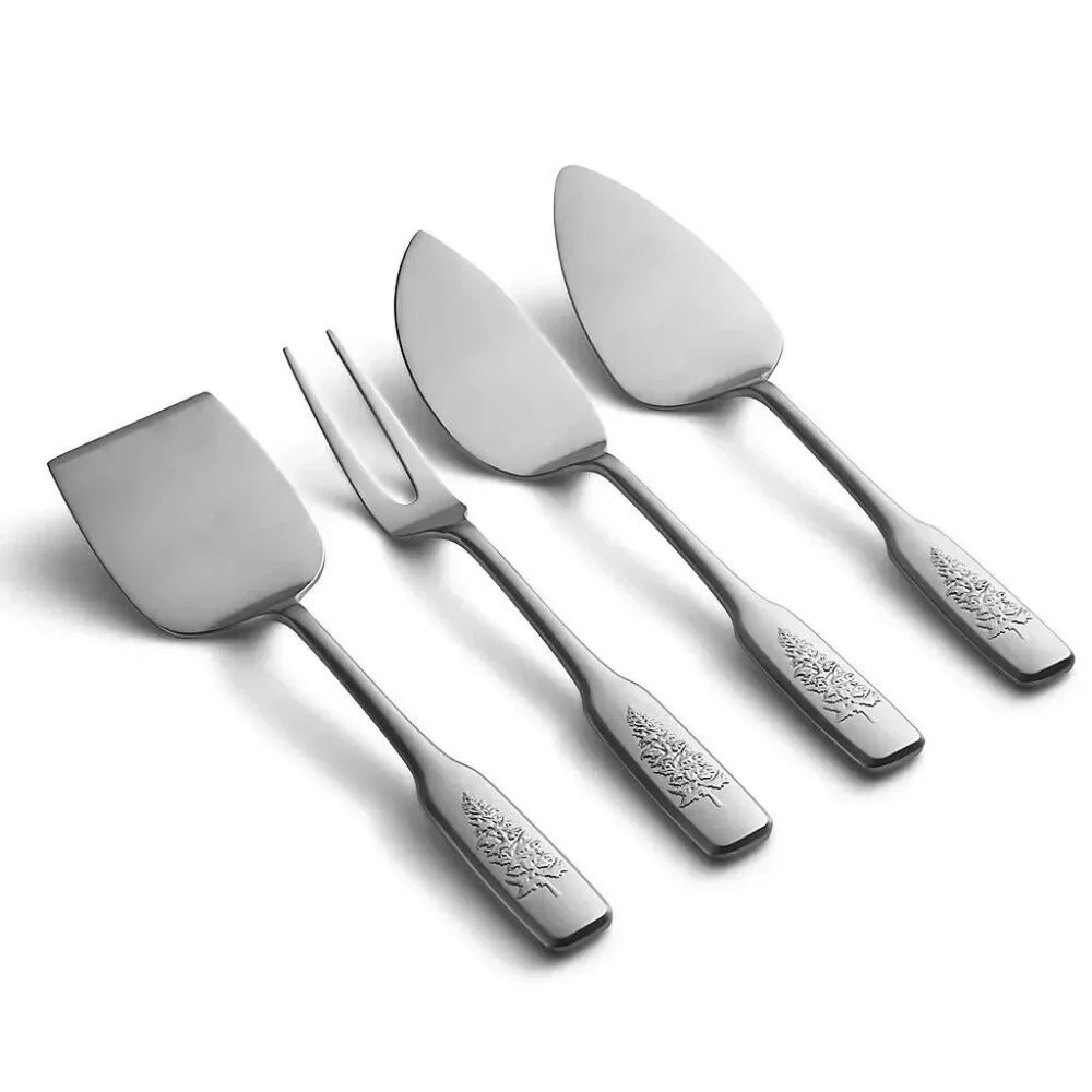 NWT BEE & WILLOW VAIL‎ COLLECTION 4 PIECE STAINLESS STEEL CHEESE KNIFE SET